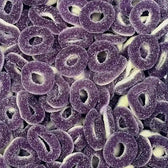 Bonbons gélifiés et acidulés en forme d'anneaux goût passion - Dulceplus