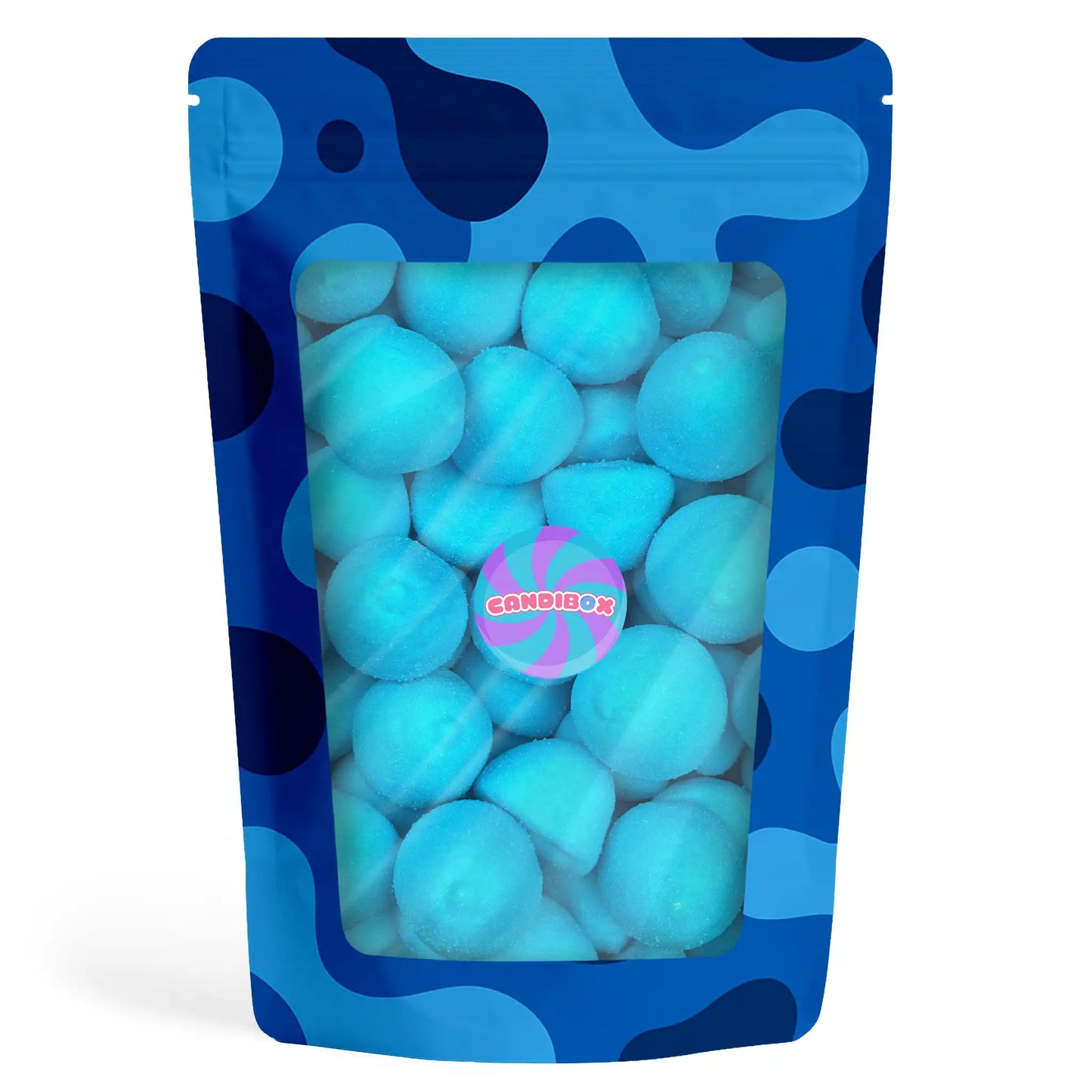 Guimauve bleue en forme de balle de golf Fini