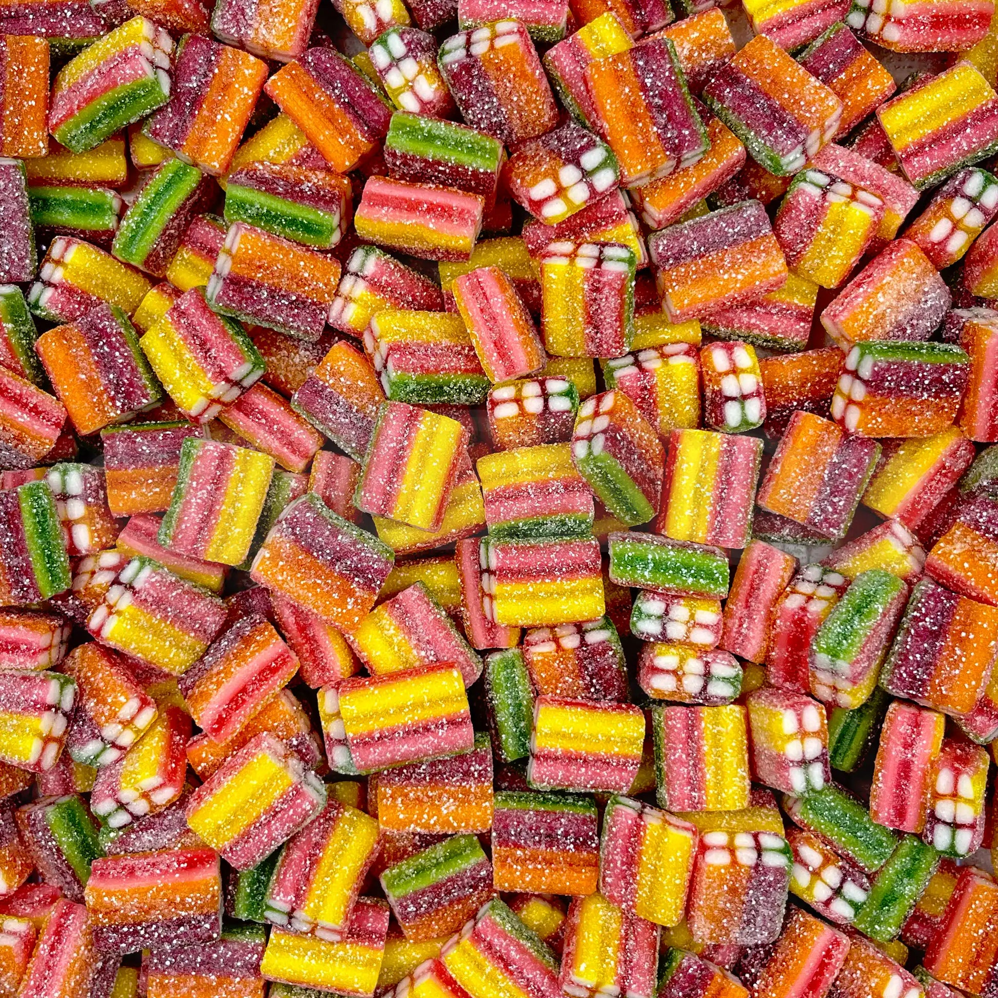 Bonbons Rainbow Pixel Haribo multicolores en forme de cube