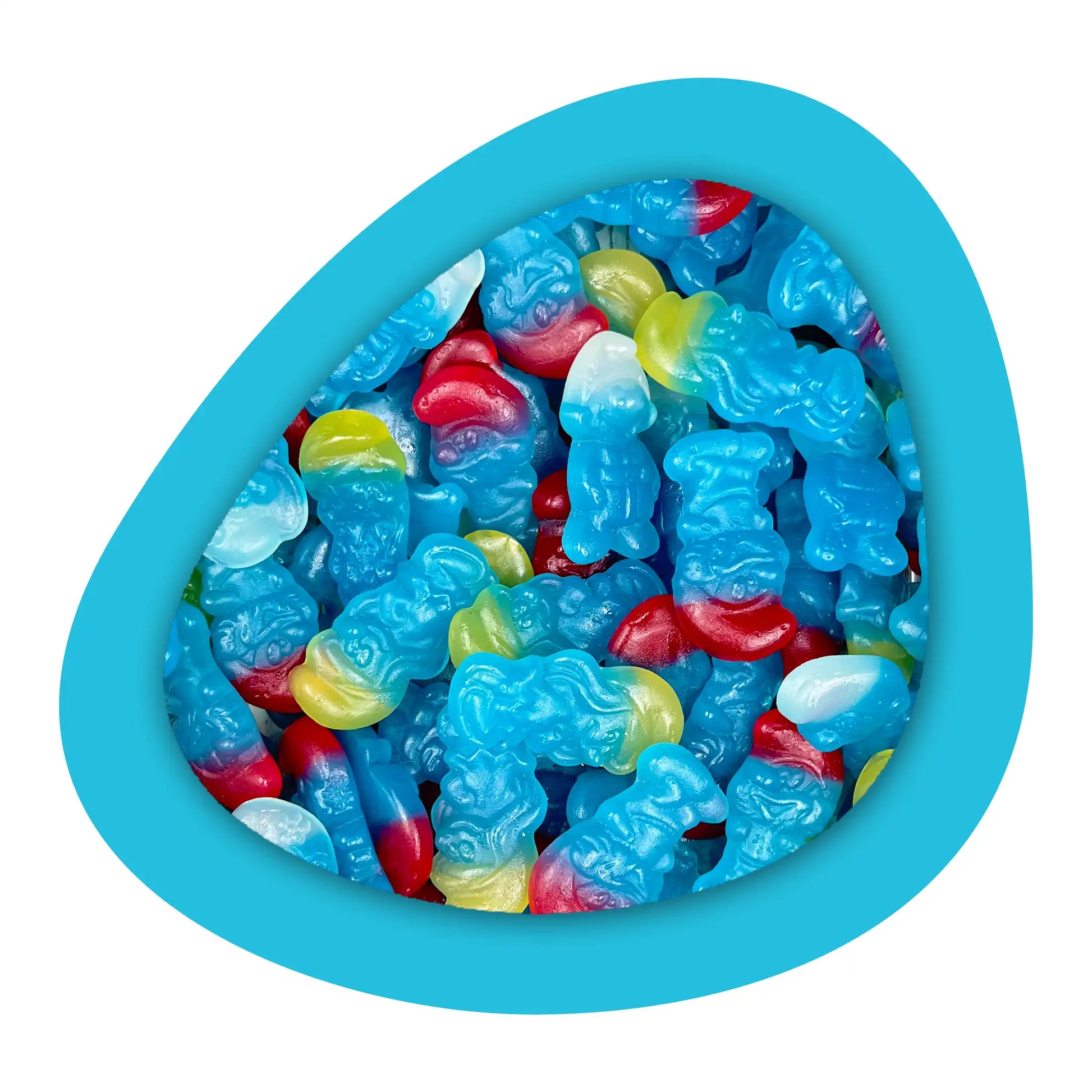 Bonbons gélifiés Schtroumpfs Haribo belges parfaits pour candy bar