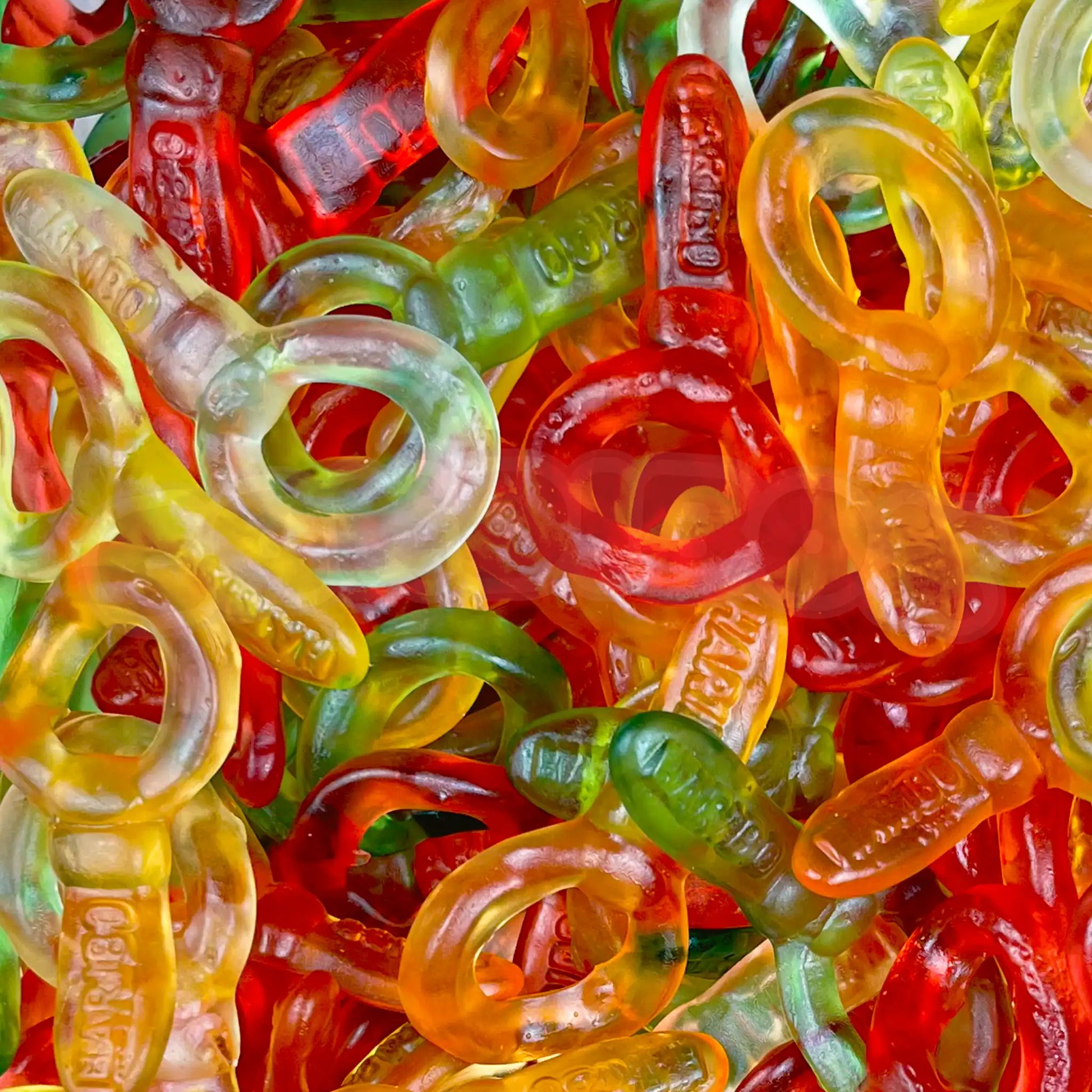 Tétines gélifiées Haribo dans un mix de bonbons en vrac
