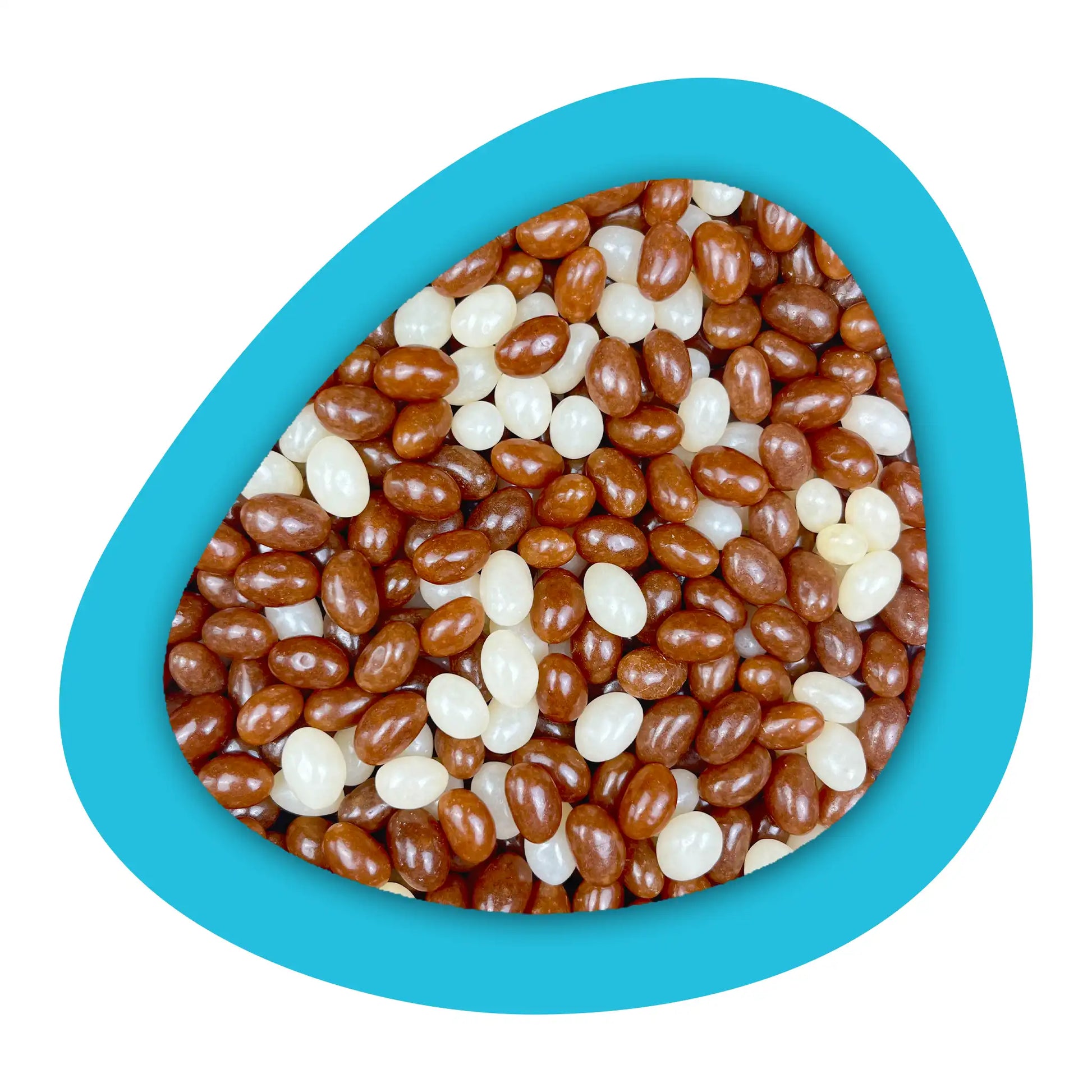 Bonbons cola dragéifiés blancs et marron Candibox