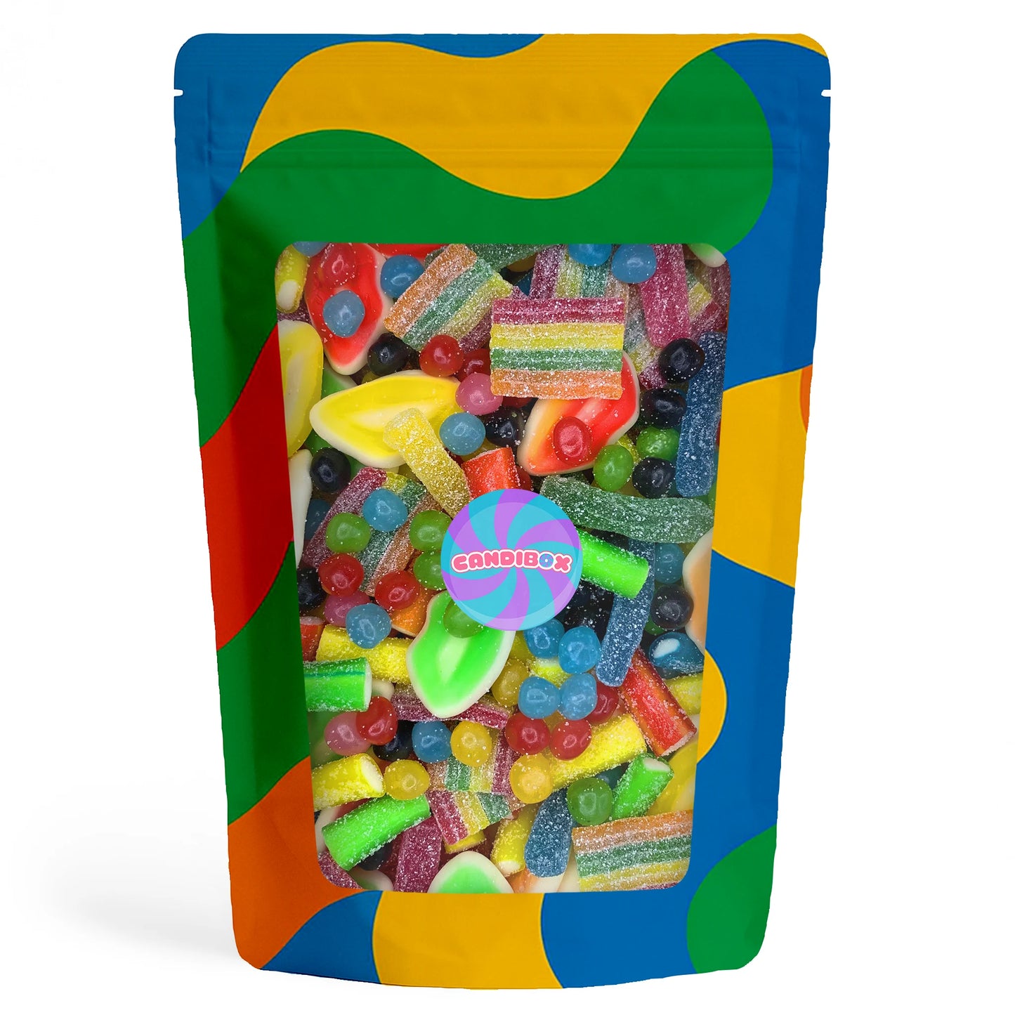Mix de bonbons fruités et colorés