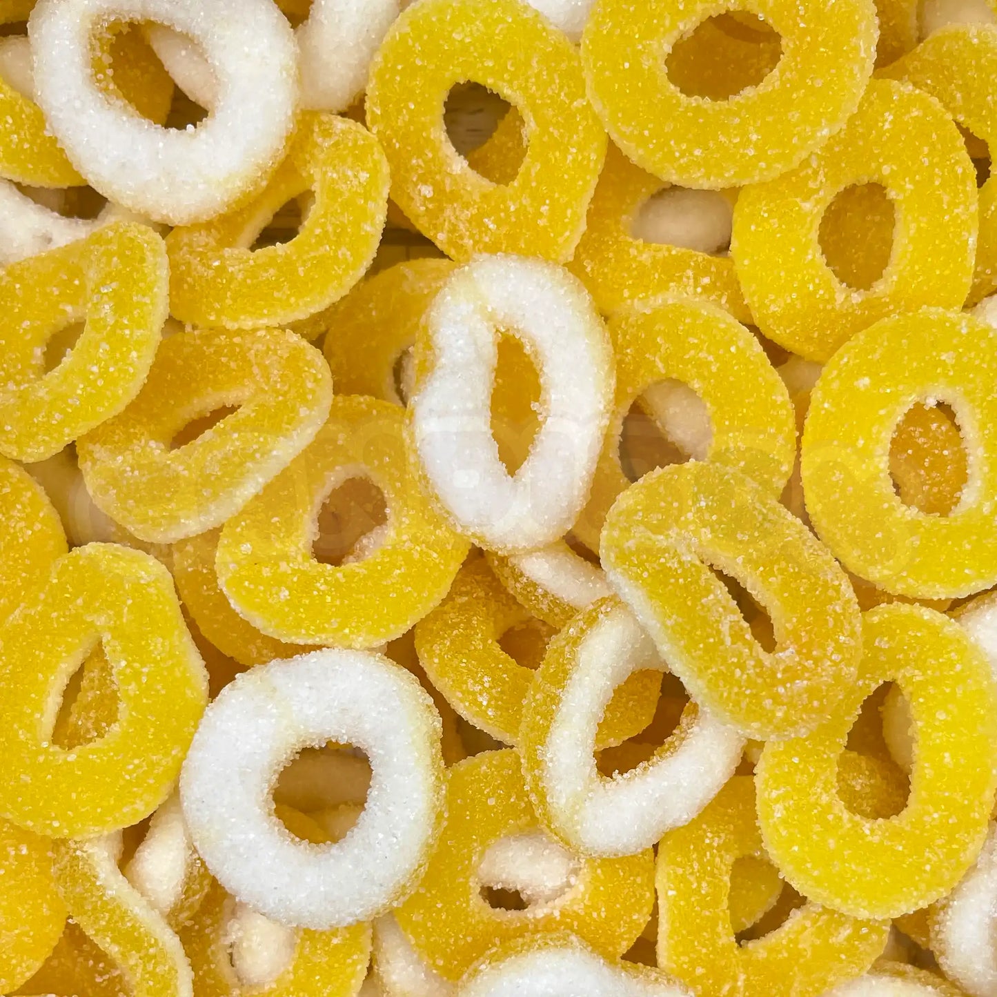 Bonbons citron en forme d’anneaux – texture tendre
