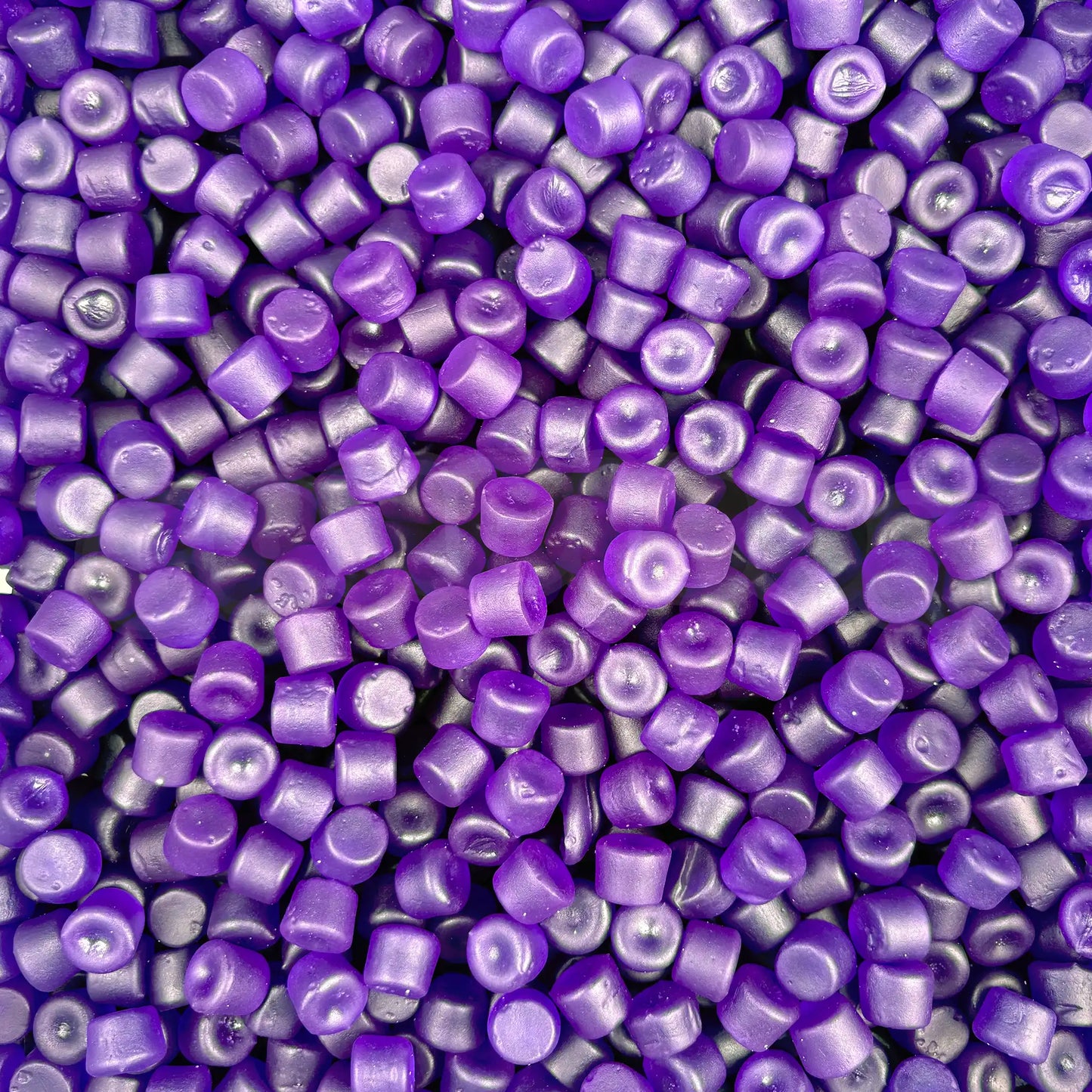 Bonbons Frisia violets en forme de pastilles moelleuses