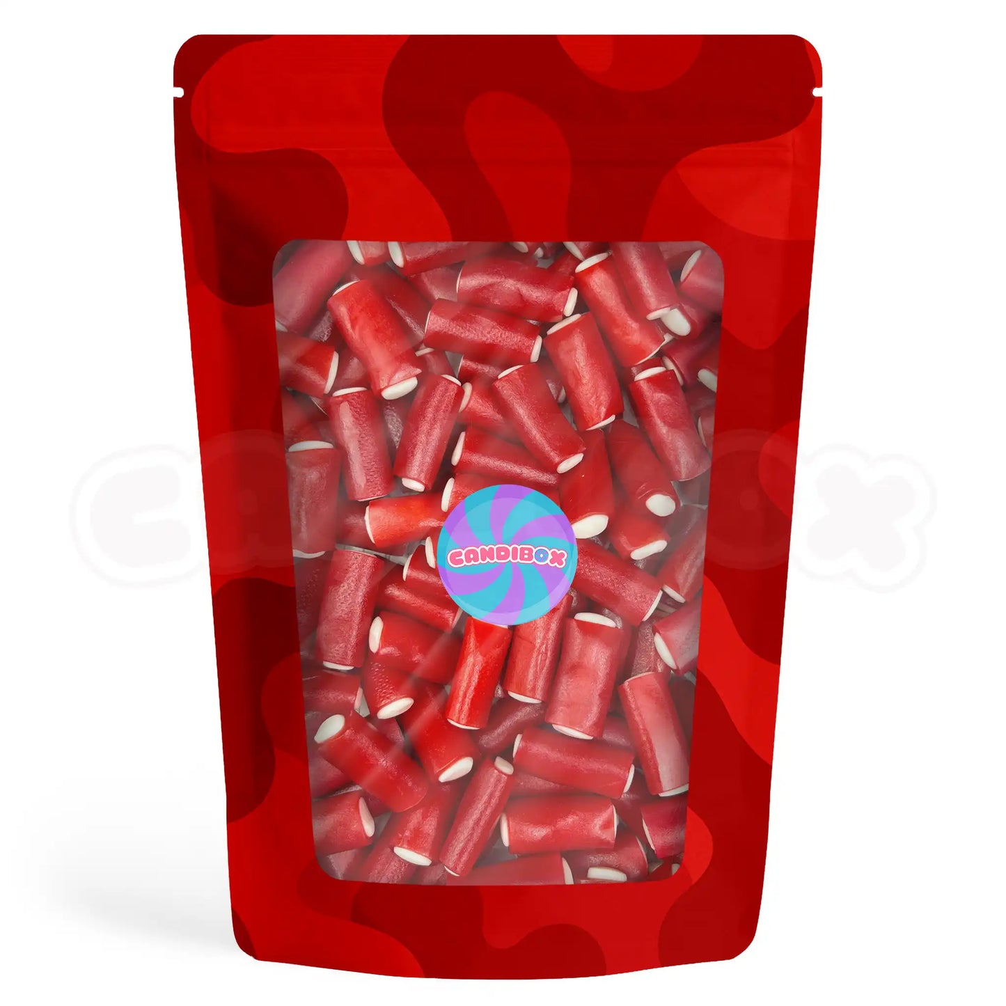 Présentation en vrac de câbles fourrés Balla Balla Red lisses