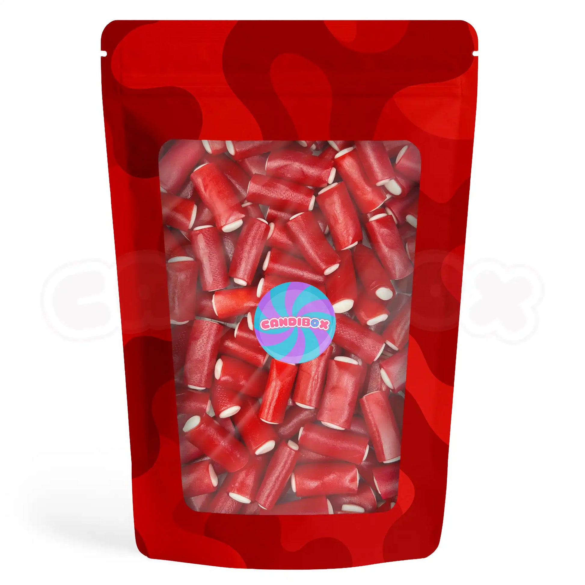 Présentation en vrac de câbles fourrés Balla Balla Red lisses