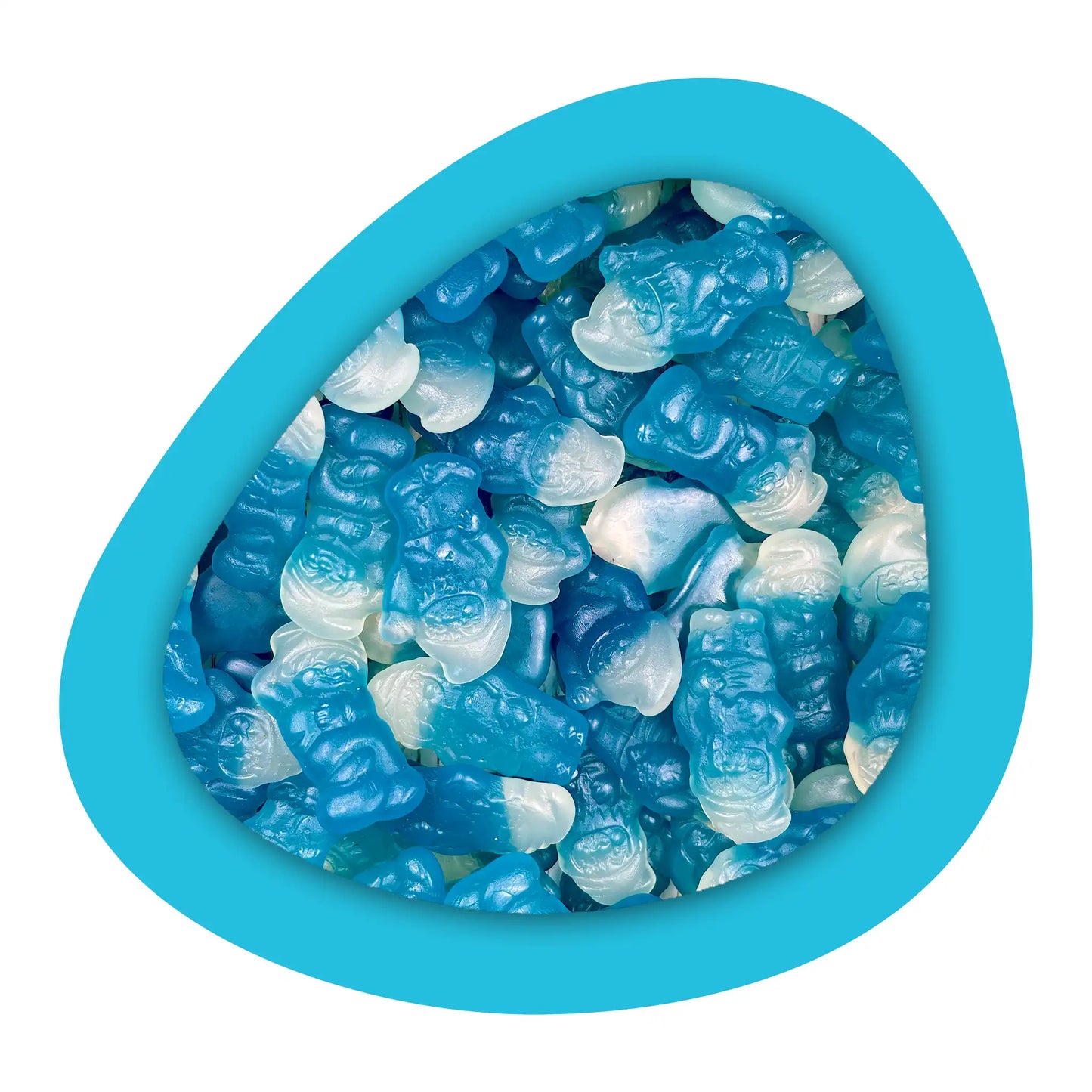 Détail de bonbons gélifiés en forme de nains