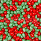 Bonbons Jelly Beans pastèque rouges et verts en vrac