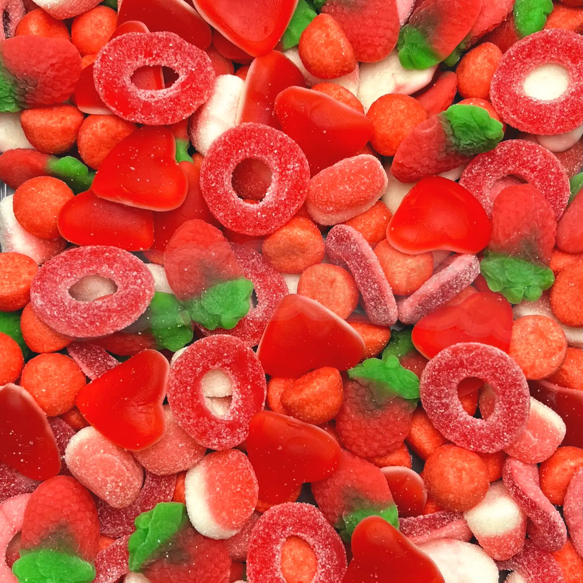 Mix de bonbons fraise sucrés et acidulés – Candibox