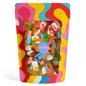 Mix de bonbons lisses colorés au goût fruité avec Haribo, Trolli, Lutti