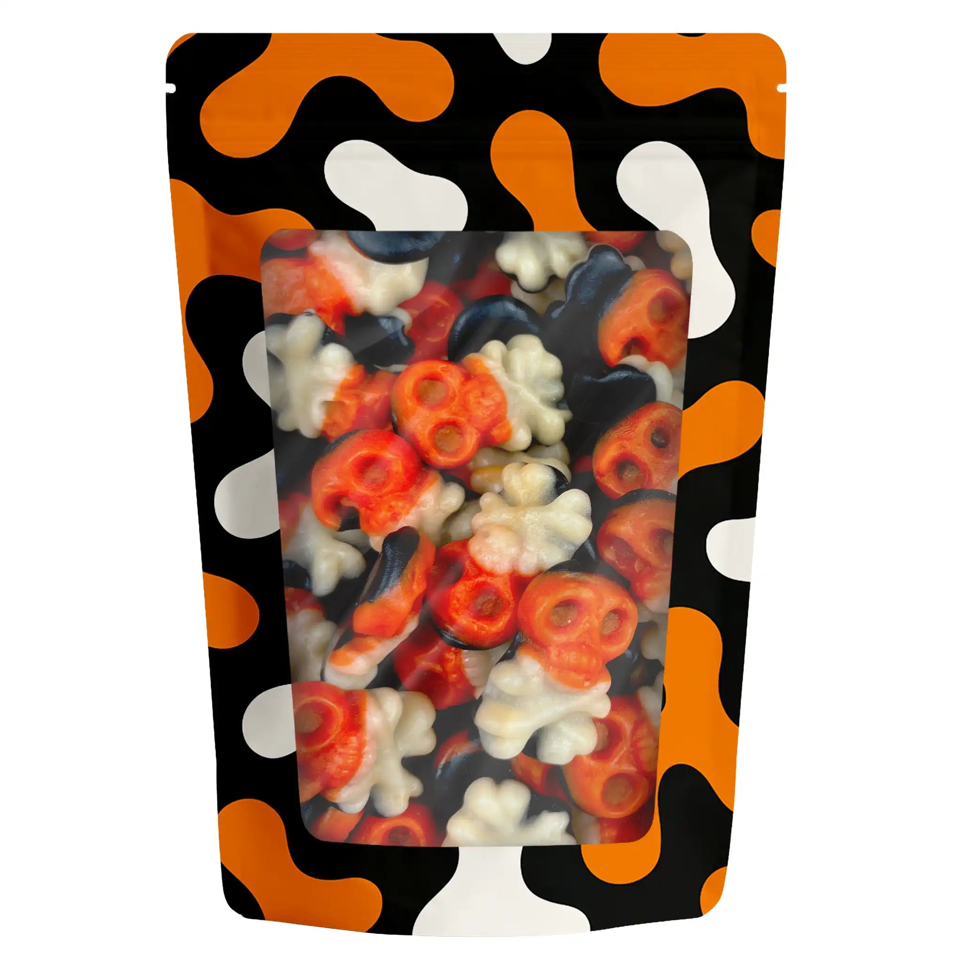 Crânes de pirate Vidal colorés dans un mix de bonbons en vrac